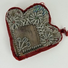 Antique Beaded Native American Whimsy Iroquois Pin Cushion Early 1900s picture