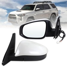 Lqito Left Driver Side Mirror 2014-2025 Toyota 4Runner White Power Glass Heated picture