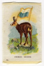 BAVARIA Chamois Goat 1915 IMPERIAL TOBACCO SILK Animal Series FLAG picture
