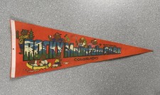 Vintage Rocky Mountain National Park Colorado Felt Pennant Bears Camping 29” picture