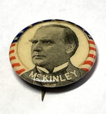 1890s William McKinley Celluloid Campaign Pinback Button - Whitehead & Hoag picture