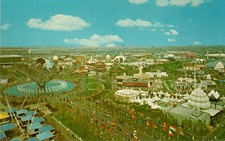 New York World's Fair - Unisphere & Court of Nations Aerial View - Postcard 1964 picture