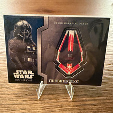 2016 Topps Star Wars Rogue One TIE Fighter Pilot Commemorative Patch 6/13 picture