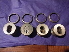 JUMBO LARGE BRASS BEST DOOR LOCK DEADBOLT CYLINDERS LOT OF 4 picture