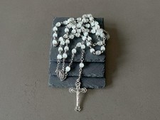 Moonstone Rosary White Gemstone Beads Rosary Moonstone Beaded Necklace Handmade picture
