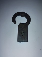 Vintage Antique 1894 Patent Brass Padlock Climax Rectangular Story Lock No Key picture