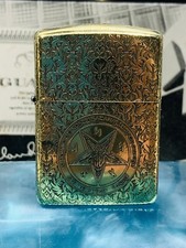 Zippo Brass Armor 5 Side Arabesque Son of Satan Zippo Lighter NEW picture