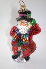 Vintage 2007 Christopher Radko Santa * CHIC ST NICK Glass Christmas Ornament 5