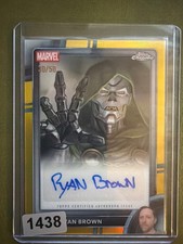 2026 Chrome Marvel Ryan Brown Authentic Marvel Book Artist Auto Gold Refractor picture