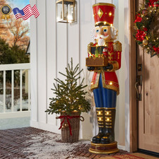 6' Pre-Lit Grand Nutcracker with Music Box picture