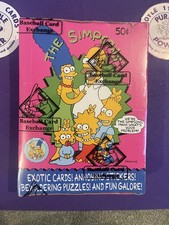 1990 Topps The Simpsons Unopened Wax Box BBCE Authenticated box 36 packs  picture