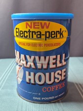 Vintage Maxwell House Coffee Electra-Perk Advertising Can – 1 Pound picture