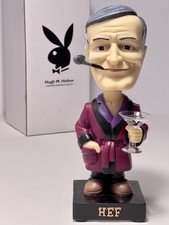 HUGH M. HEFNER COLLECTABLE BOBBLEHEAD FIGURE 2004 WITH ORIGINAL PACKAGING picture