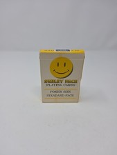 Vintage Original Old SMILING SMILEY FACE Poker Playing Cards - bx14 picture