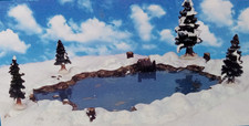 Lemax Mill Pond 9836982 Christmas Village Landscape 6 Pc Set Vintage 2000 picture