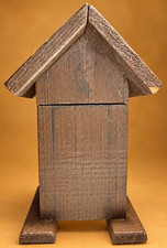 Vtg J.A. Company Wooden Birdhouse Butane Match Table Lighter USA Rare picture