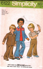 6122 Vintage Simplicity Sewing Pattern Childrens Unlined Shirt jacket Pants 5 picture