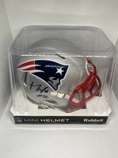 Treveyon Henderson PATRIOTS AUTOGRAPH SIGNED AUTO RIDDELL Mini Helmet COA SWAU picture