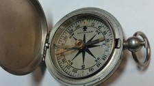 WWII US Military Pocket Compass Wittnauer - Working Pop Latch & Free Needle WW2 picture