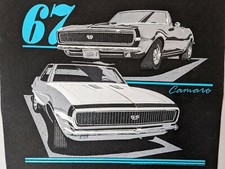 RARE 1991 1967 Chevy Camaro SS 350 Winterland Felt Poster T Shirt Print 16x20