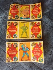 Vtg 1966 Topps DC Comics Supergirl Bizarro Riddler Foldees Card Lot Set 3 Parts picture