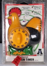Vintage Acme Chicken Timer Rooster In Original Packaging 60 min picture