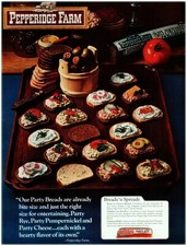 1968 Pepperidge Farms Vintage Print Ad Party Breads Right Size For Entertaining picture