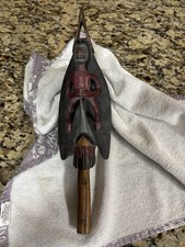 Vintage Rich LaValle Signed Tlingit Northwest Coast Carved Wood Raven Rattle picture