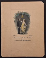 Antique 1922 - 1923 Christmas and New Years Greeting The Regiment of Midshipmen picture