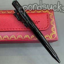 CARTIER Panthère de Cartier All Black Ballpoint Pen Panther Clip Luxury Auc. picture