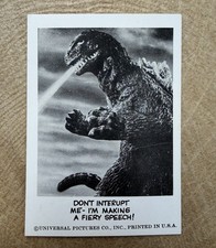 1961 Leaf Spook Stories Universal Horror Card Godzilla Rookie SSP #113 picture