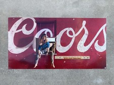 🔥 NOS 1989 Vintage Coors Banquet / Light Beer Model Hot Girl Rare Poster Sexy picture