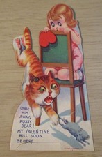 VTG 1934 VALENTINE~Mechanical PUSSY Cat CHASING Mouse~ picture