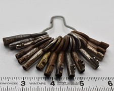 Lot of 15 Antique Vintage Hollow Barrel Skeleton Keys picture