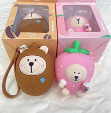 Starbucks Cute Strawberry Bear Bag Charm Coffee Bean Bear Storage Pendant Gift picture