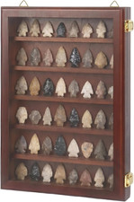 Arrowhead Display Case Wall-Mounted Native American Shadow Box with Lock Arrowhe picture