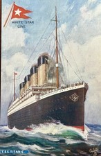 Scarce Original 1912 TSS Titanic Tuck Oilette No 9898 White Star Line Postcard picture