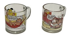 70’s Vintage 1978 Garfield Jim Davis Glass Coffee Cups Mugs McDonald’s (H) picture