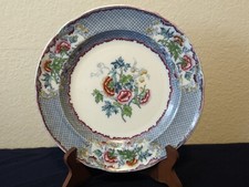 Antique Copeland Late Spode Plate Blue Floral Pattern ~ 10