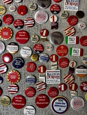 Vintage Lot Of 85 AA American Airlines Buttons Pins Assorted Holidays Cities picture