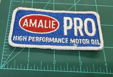 Vintage Amalie PRO High Performance Motor Oil Embroidered Patch Car Automobile picture