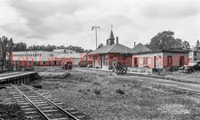 Sandy River & Rangeley Lakes Depot & yards at Strong ME 6-23-1934 New 5x8 Photo picture