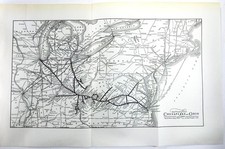 Chesapeake & Ohio Lines - Original 1941 Railroad System Map by Poole Bros. picture