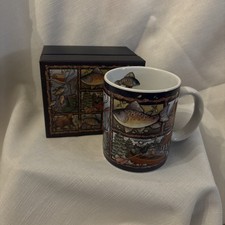 Lang and Wise Collectible Mug #20 Outdoor Adventure  2000 Vtg Fishing Rare picture