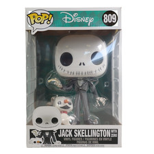Funko Pop Vinyl Jumbo 10 in: Disney - Jack Skellington with Zero (10 inch) #809 picture