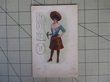 Vtg 1909 ANNIE OAKLEY Postcard, Woman with Pistol in Western Outfit picture