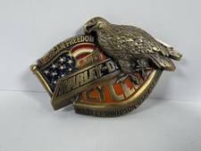 Vintage 1993 Harley Davidson Baron H422 Belt Buckle American Freedom Eagle USA picture