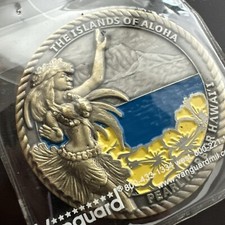 2018RIMPAC Joint Base Pearl Harbor Hula Girl Challenge Coin US Navy JBPHH Hawaii picture