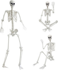 7.9Ft/240Cm Giant Skeleton Halloween Skeleton Life Size Skeleton Posable Skeleto picture
