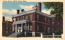 Custom House 1818-19 Salem MA Vintage Linen Postcard picture